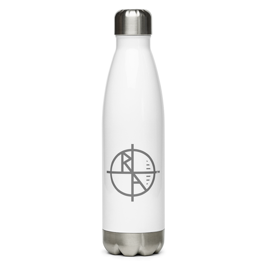 Stainless Steel Water Bottle Gray Logo