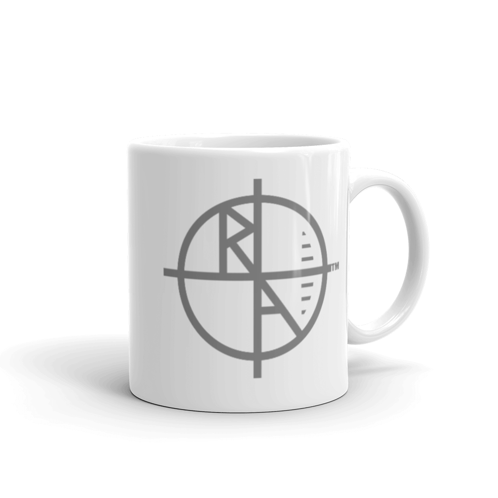 White Mug Gray Logo