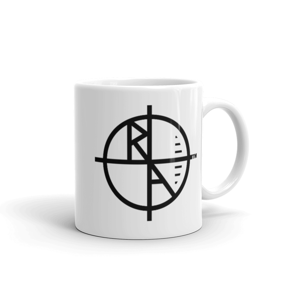 White Mug Black Logo