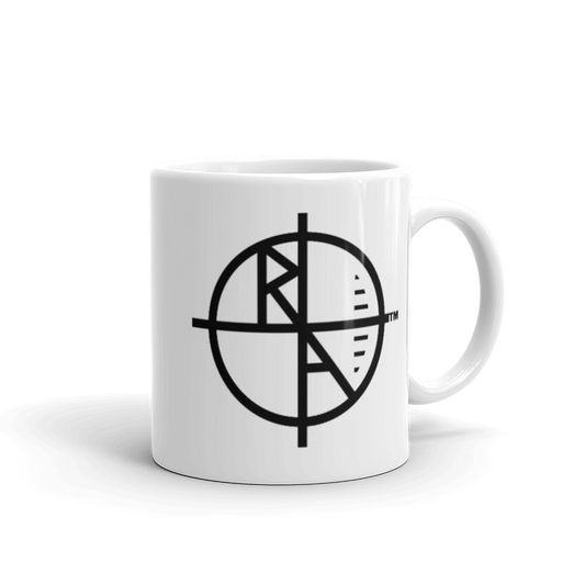 White Mug Black Logo