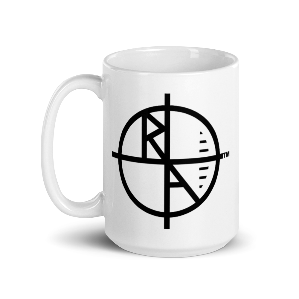 White Mug Black Logo