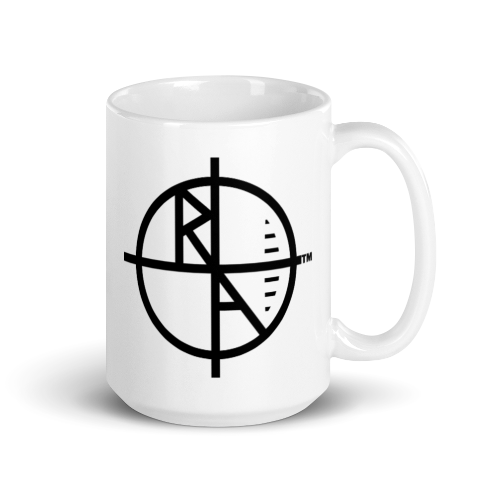 White Mug Black Logo