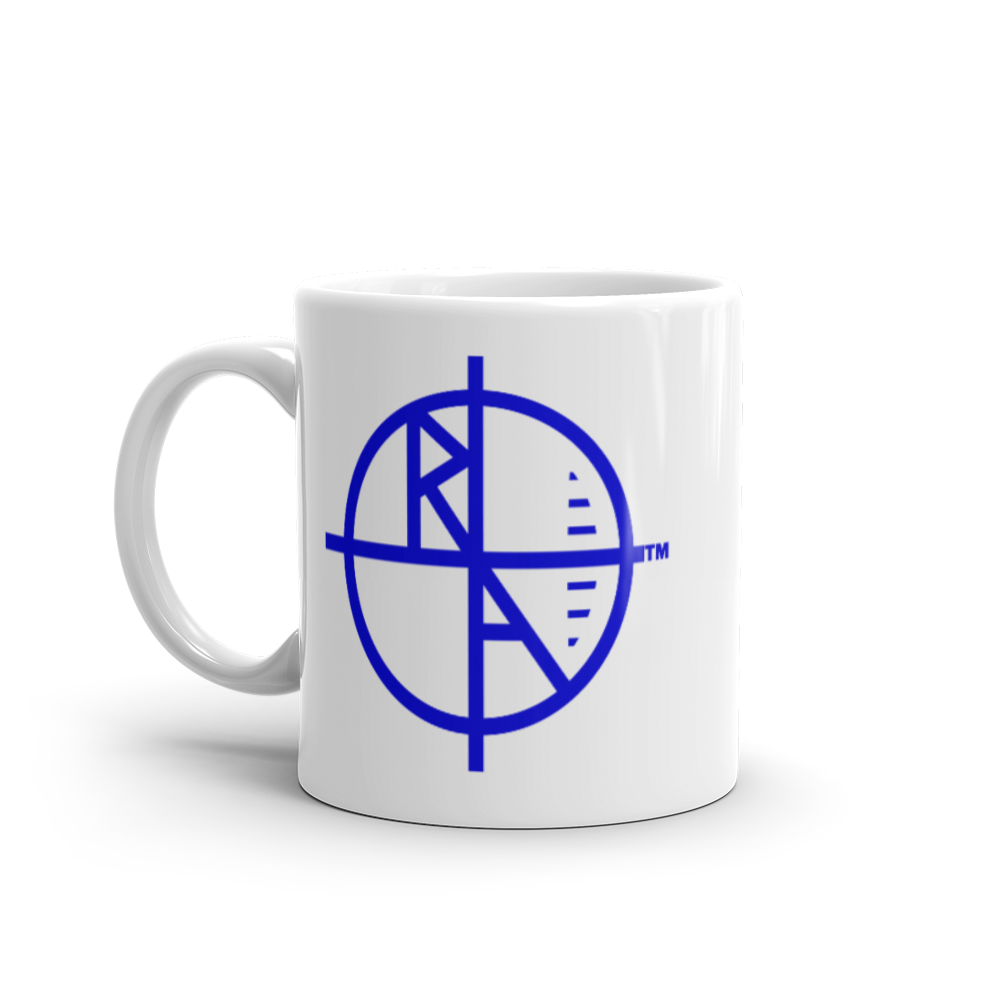 White Mug Blue Logo