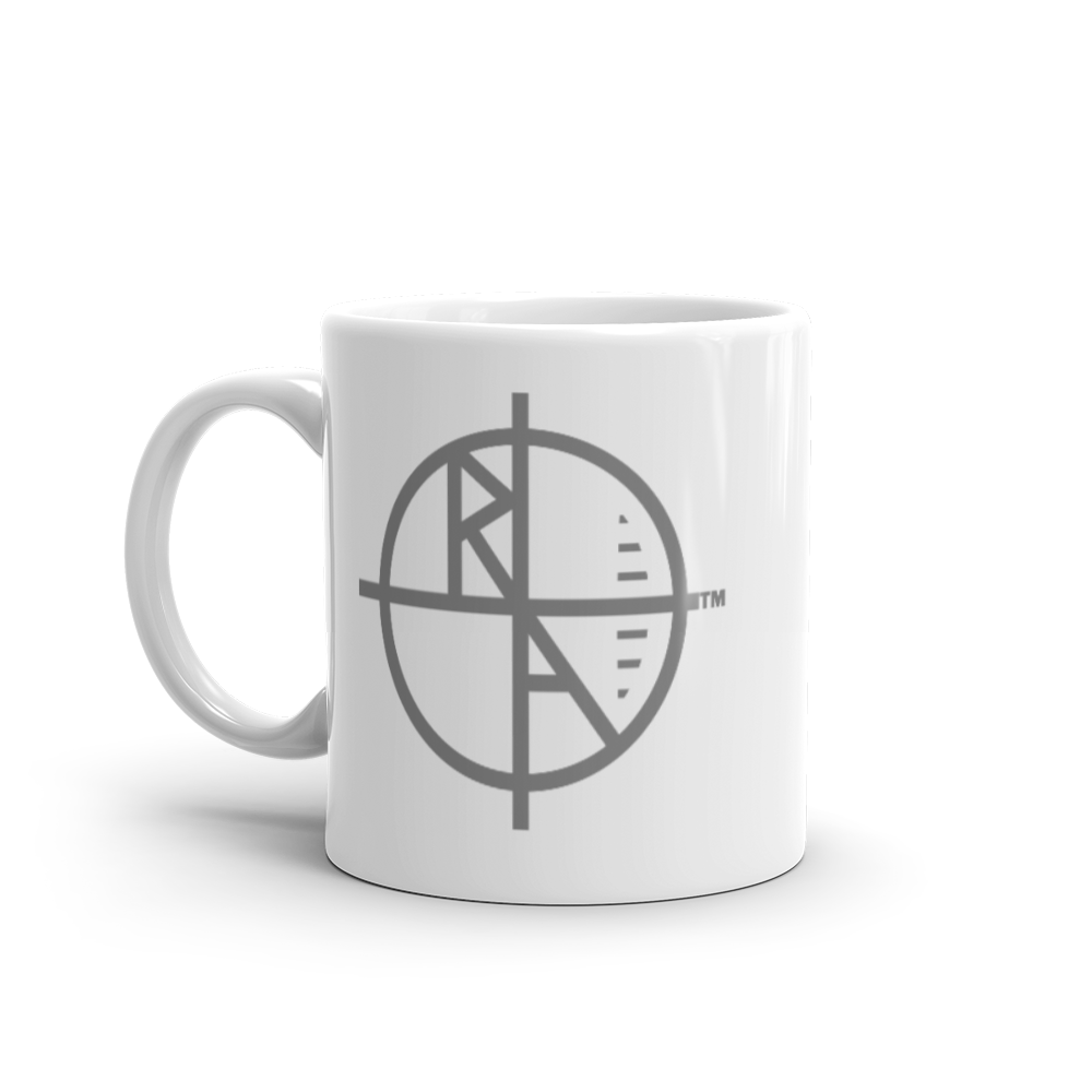 White Mug Gray Logo