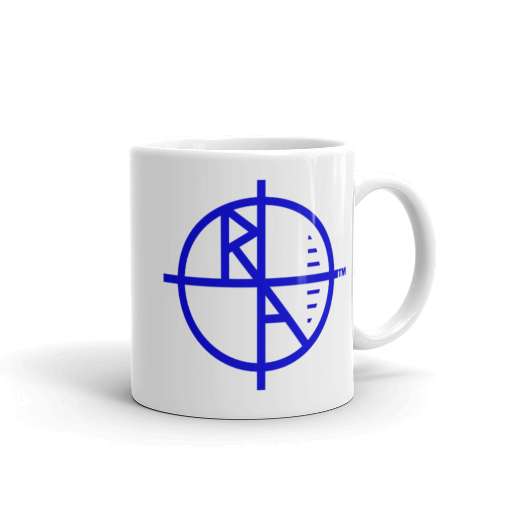 White Mug Blue Logo