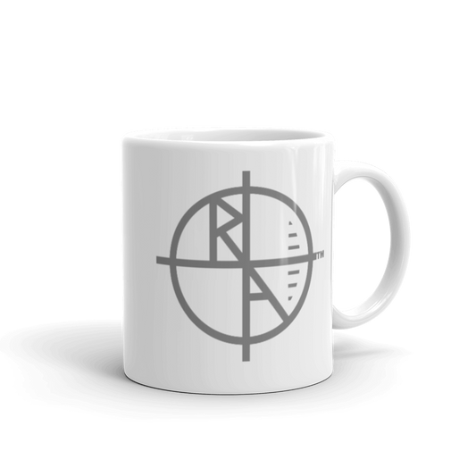 White Mug Gray Logo