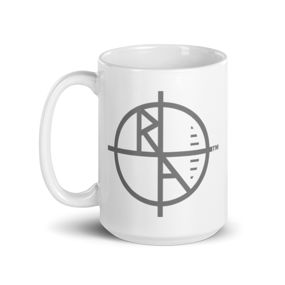 White Mug Gray Logo