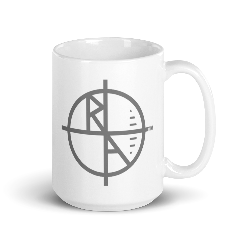 White Mug Gray Logo